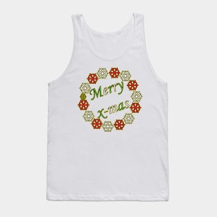 Merry X-mas Typography Design - Glowy Tank Top